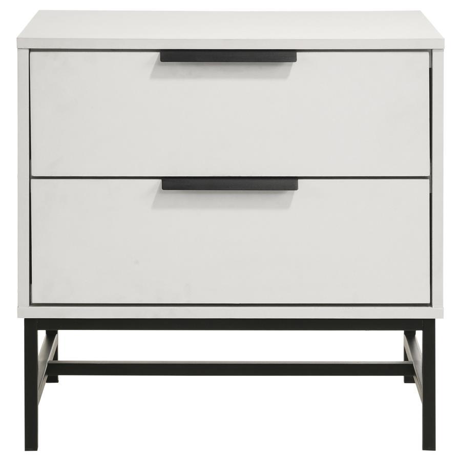 Sonora - 2-Drawer Nightstand Bedside Table - White by Coaster Fine Furniture | Bel Furniture