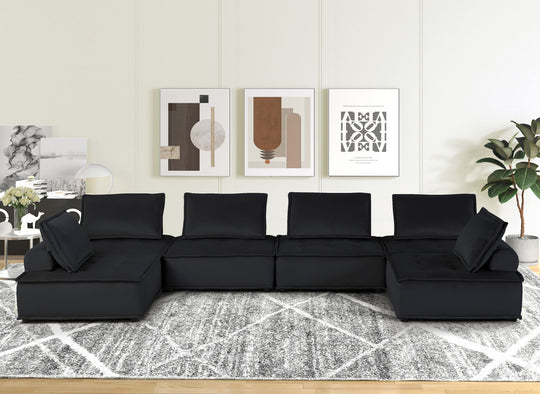 Anna - Stylish Sectional Sofa Ottoman by Lilola Home | Bel Furniture