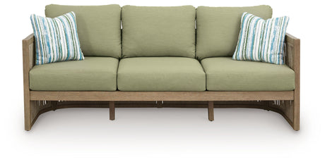Serena Shores - Sofa With Cushion - Beige / Green - view 8