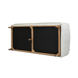 Haven - Flange Arm Oak Sofa - Marled Gray