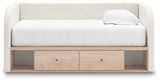 Arloster - 3 Pc. - Twin Day Bed With Storage, Dresser And Nightstand - White