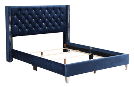 Upholstered Nailhead Trim Chic Bed - view 47