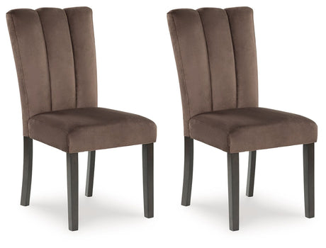 Jeshina - Mocha - Dining Upholstered Side Chair (Set of 2) by Signature Design by Ashley® | Bel Furniture