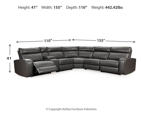 Samperstone - Power Reclining Sectional - view 29