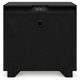 Londer - Black - Two Drawer Night Stand by Millennium® by Ashley | Bel Furniture