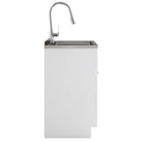 Beckham - Laundry Cabinet & Faucet And Stainless Steel Sink by Simpli-Home | Bel Furniture