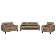 Scotland - Faux Leather Upholstered Sofa Set