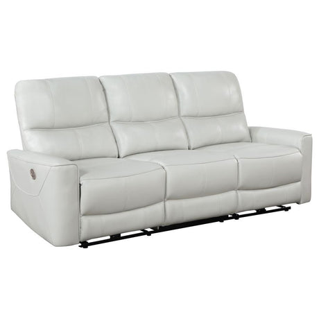 Greenfield - Upholstered Power Reclining Sofa Pearl Silver by Coaster Fine Furniture | Bel Furniture