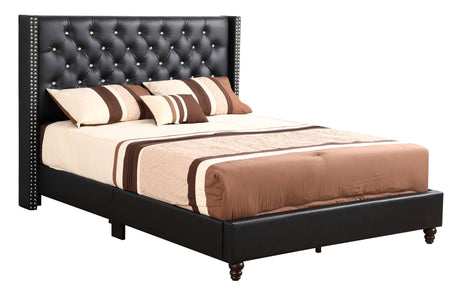 Upholstered Nailhead Trim Chic Bed - view 49