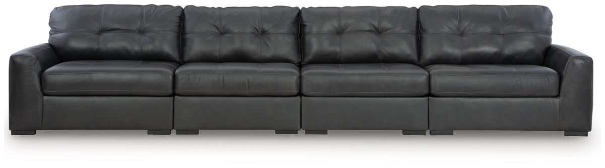 Brindley Pier - Sectional Black 4-Piece Sectional by Signature Design by Ashley® | Bel Furniture