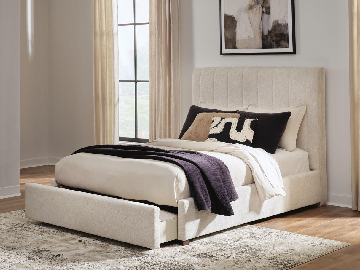 Brizmore - Queen Upholstered Storage Bed - Beige