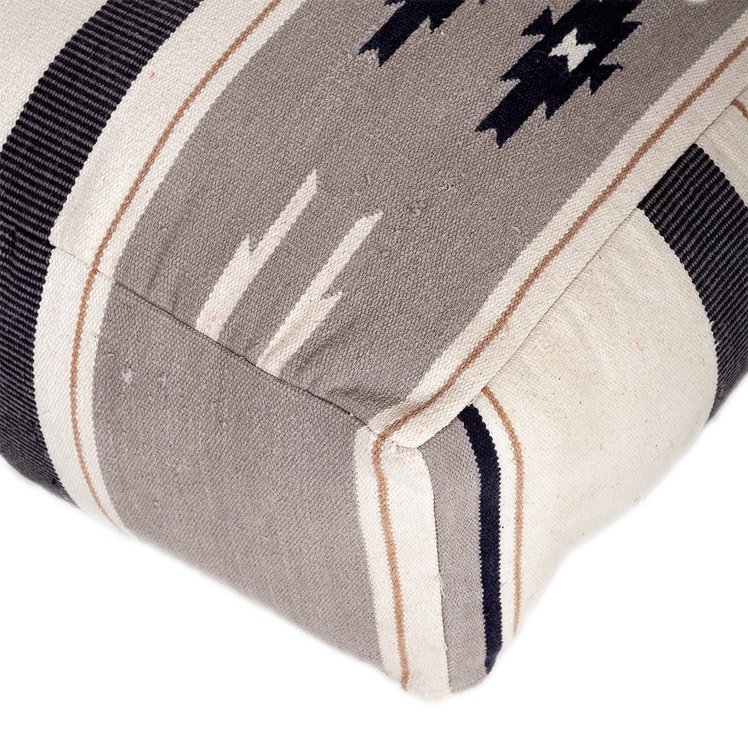 Pouf - Aztec Gray Navy / Beige