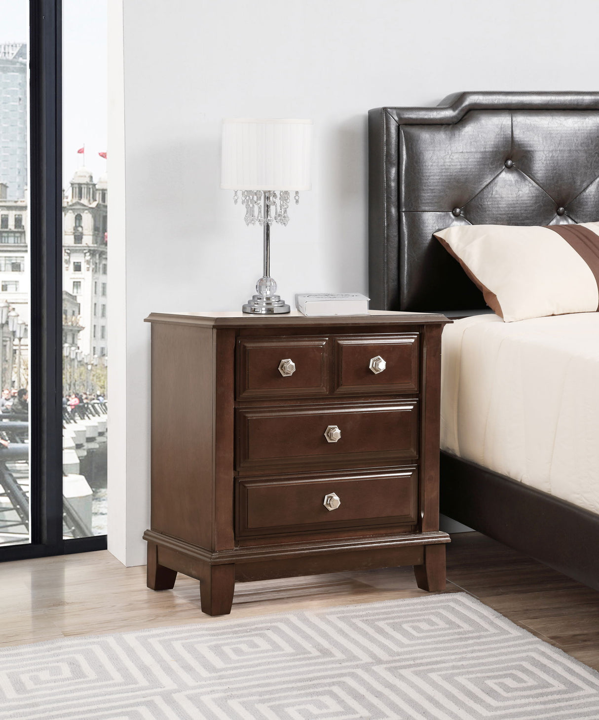 Ashford - Nightstand - Cappuccino by Glory Furniture | Bel Furniture