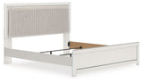 Zuraleus - King Upholstered Panel Bed - White