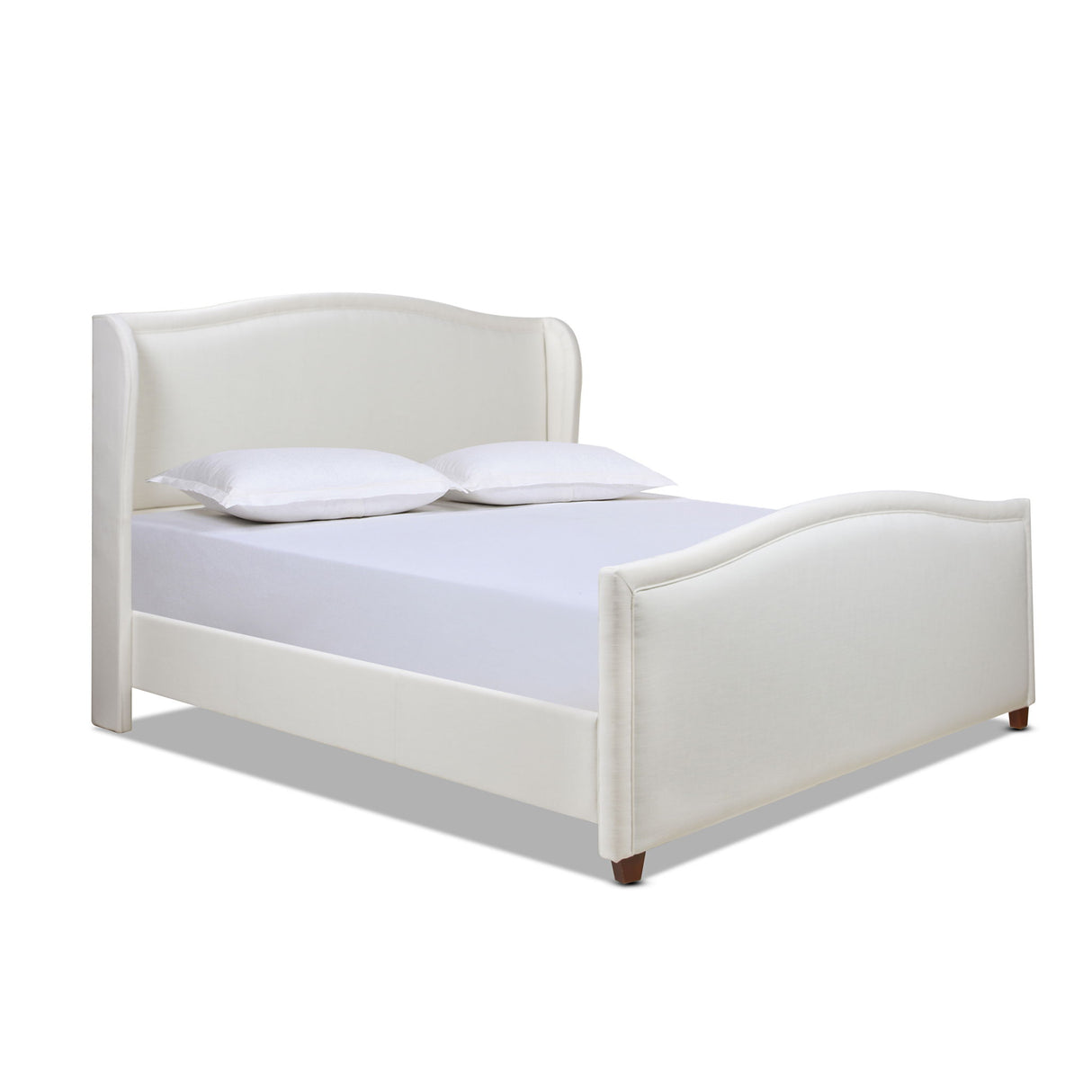 Carmen - Upholstered Wingback Panel Bed Frame
