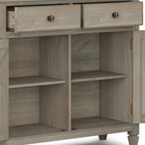 Connaught - Entryway Storage Cabinet - Distressed Gray by Simpli-Home | Bel Furniture