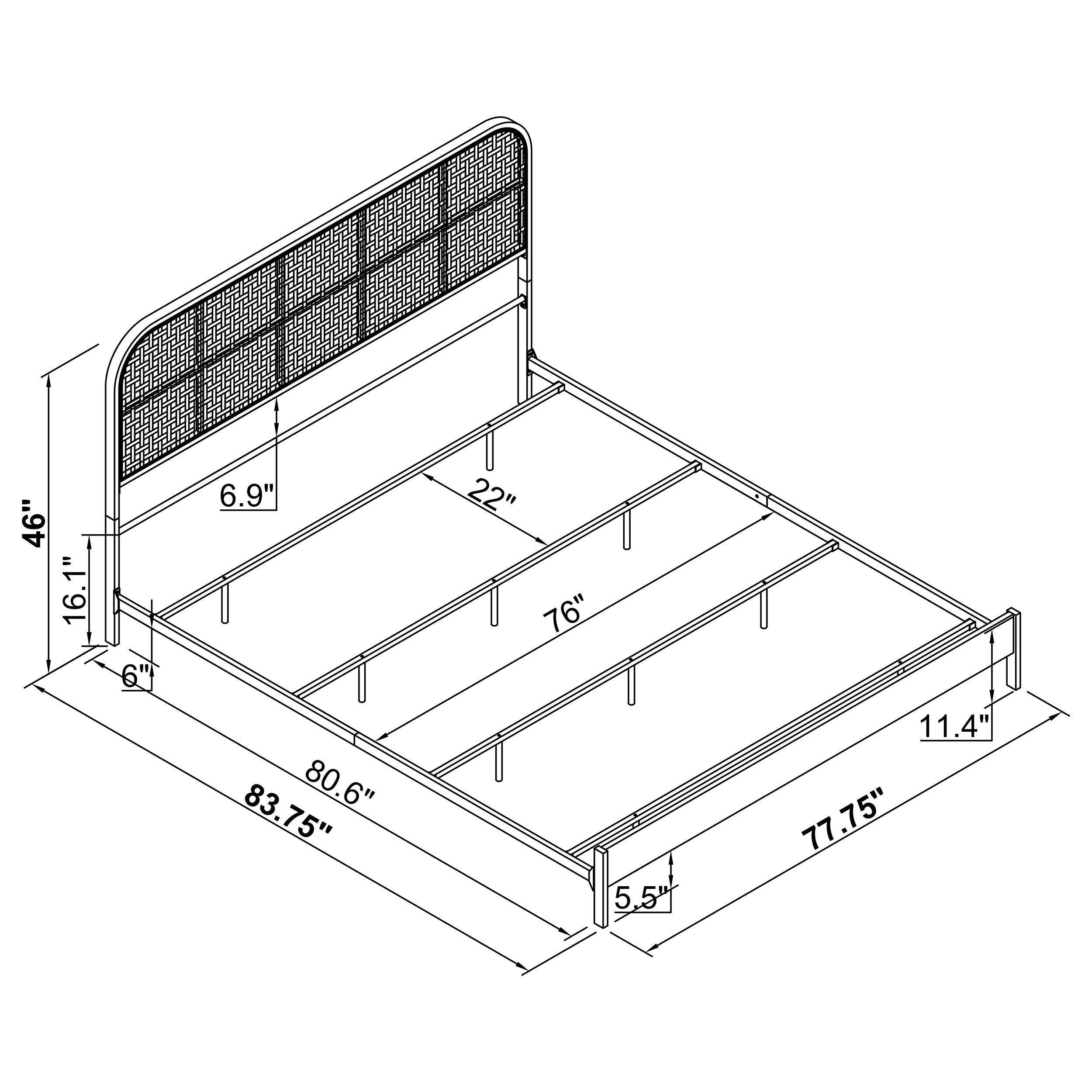 Amherst - Radio Weave Rattan Metal Bed