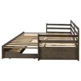Sorrento - 2-Drawer Twin Long Daybed With Extension Trundle - Gray by CoasterEssence | Bel Furniture