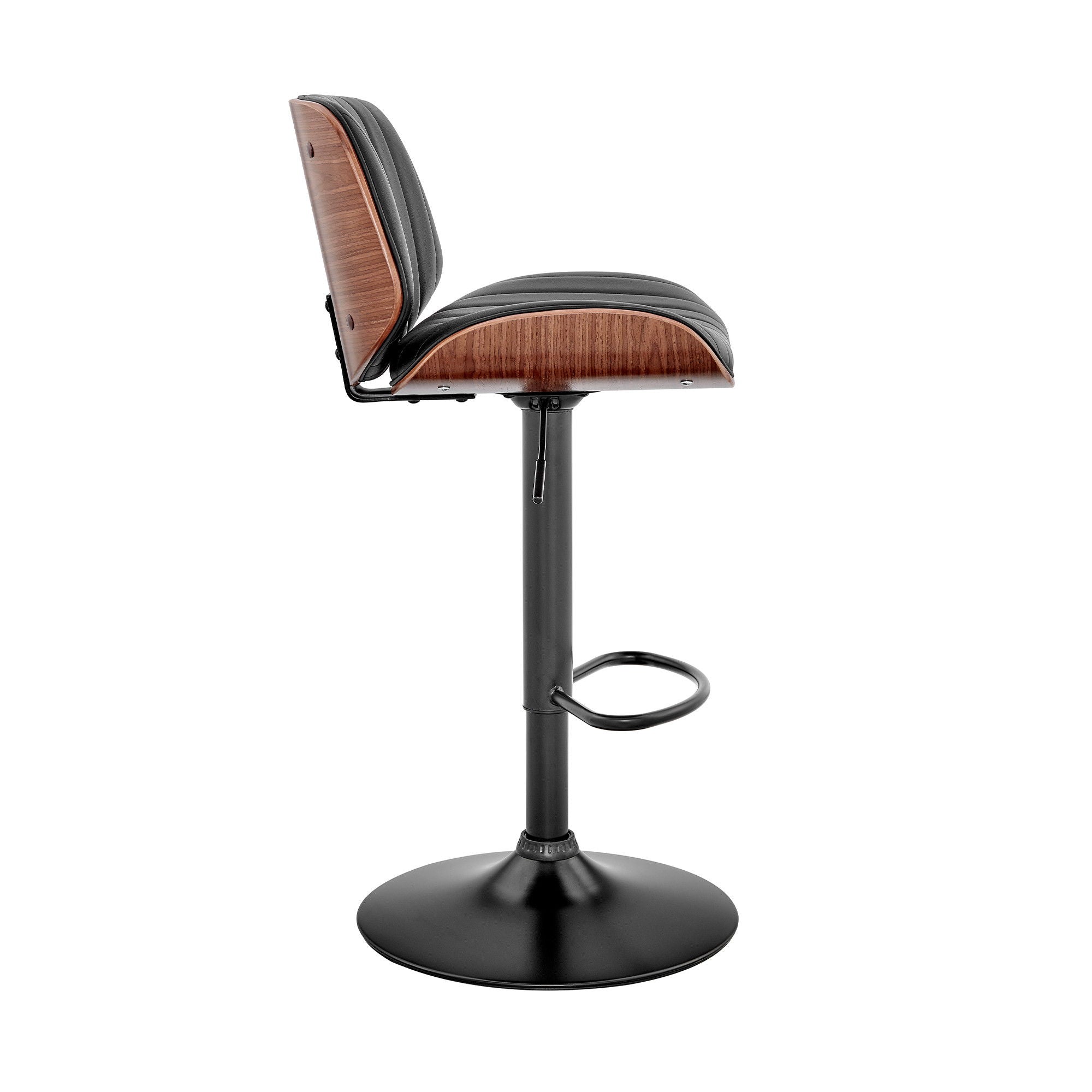 43" Swivel Adjustable Height Bar Chair - Black