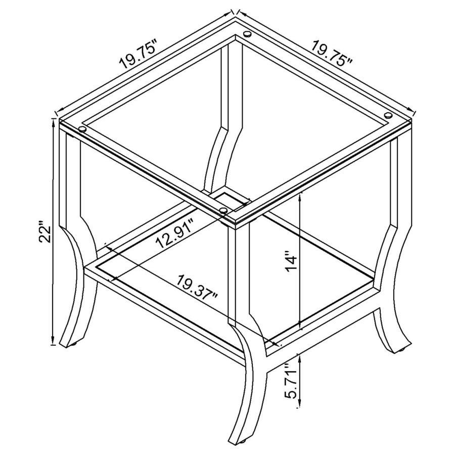 Saide - Glass Top Coffee And End Table Set