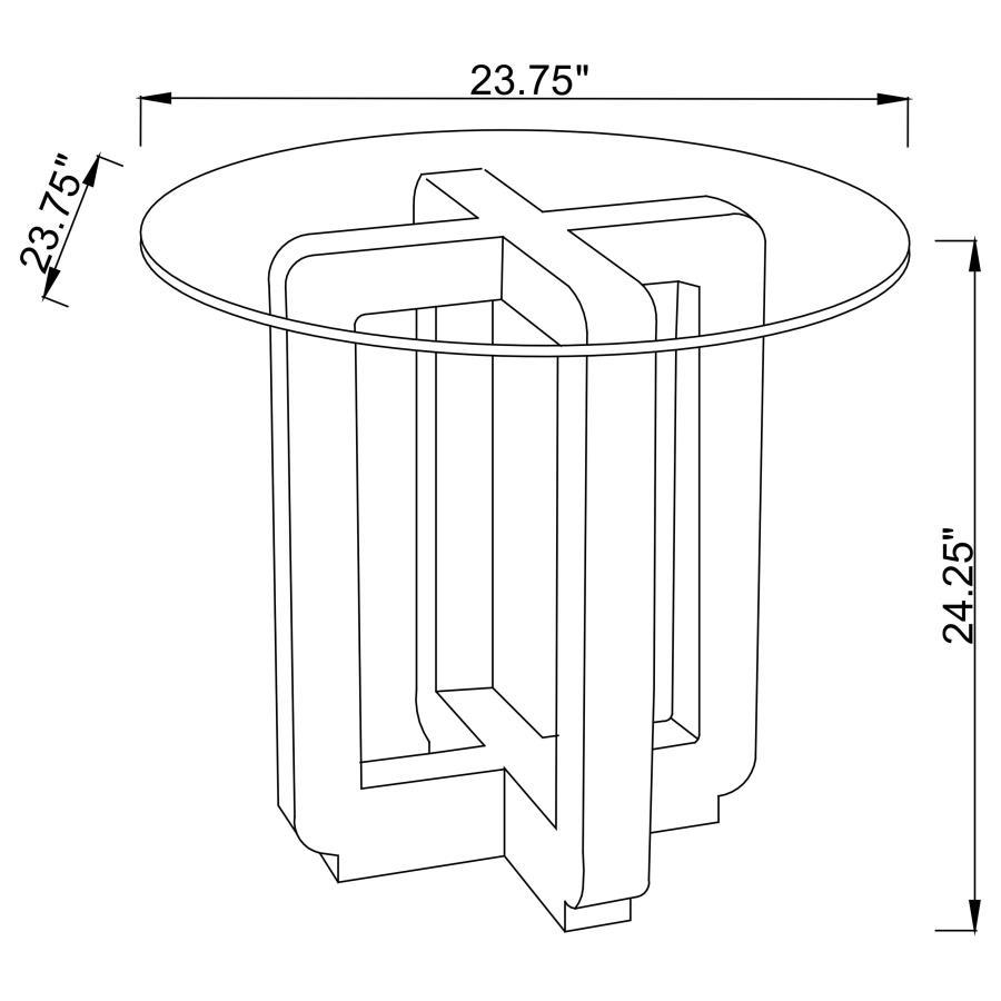 Acklin - Round Clear Glass Top Table