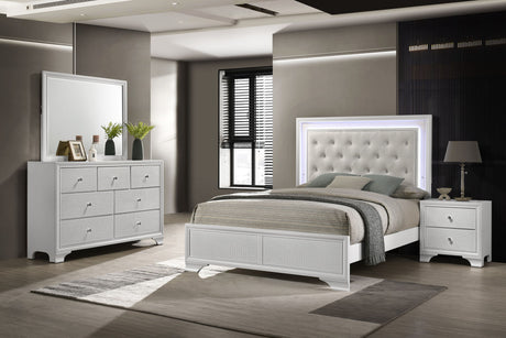 Lyssa - Bedroom Set - Oat / Frost White by Crown Mark | Bel Furniture