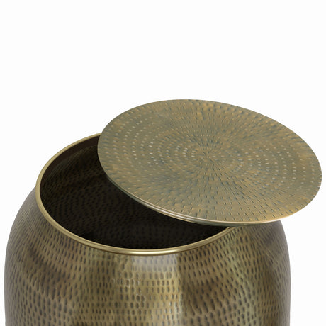 Griffen - Handcrafted Metal Storage Accent Table - view 21