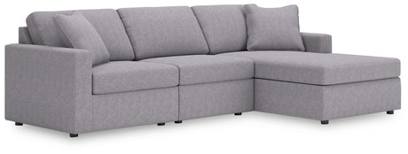 Modmax - Granite - Sectional Gray 3 Pc. Sectional With Raf Corner Chaise by Signature Design by Ashley® | Bel Furniture