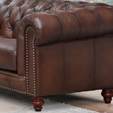 Alton Bay-Top Grain Leather Sofa Couch - Brown by Hydeline Furniture | Bel Furniture