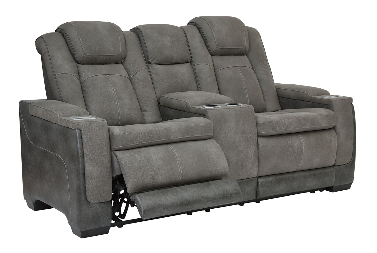 Next-Gen Durapella - Power Reclining Loveseat Dark Gray by Signature Design by Ashley® | Bel Furniture