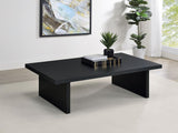 Max - Rectangular Engineered Laminate Coffee Table - Black by Coaster Fine Furniture | Bel Furniture