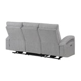 Isolde - Power Reclining Sofa, LED Lighting - Gray