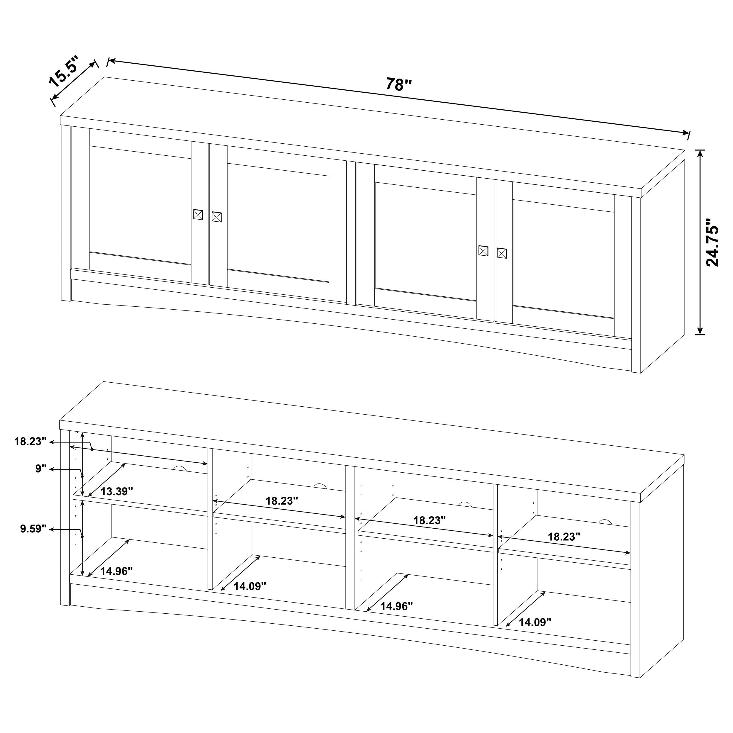 Laughlin - 4 Door Engineered Wood TV Stand - White