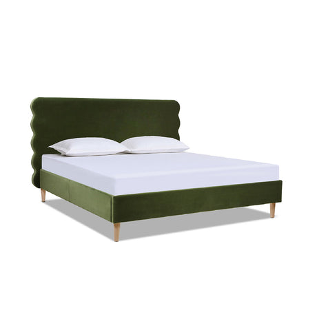 Stockholm - Modern Wavy Headboard Platform Bed - view 30
