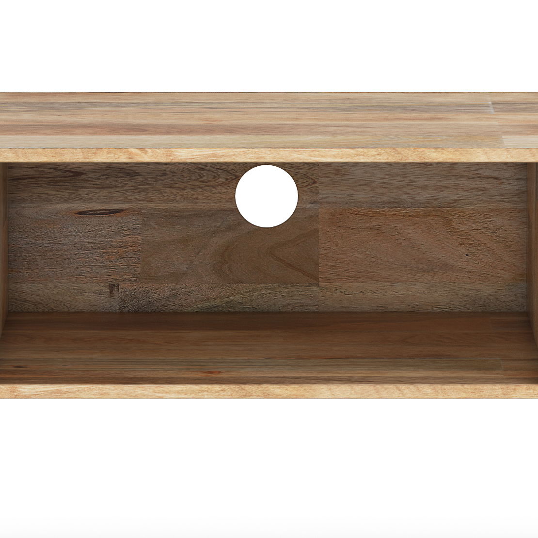 Hunter - Handcrafted TV Media Stand - Natural by Simpli-Home | Bel Furniture