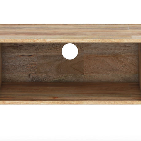 Hunter - Handcrafted TV Media Stand - Natural by Simpli-Home | Bel Furniture