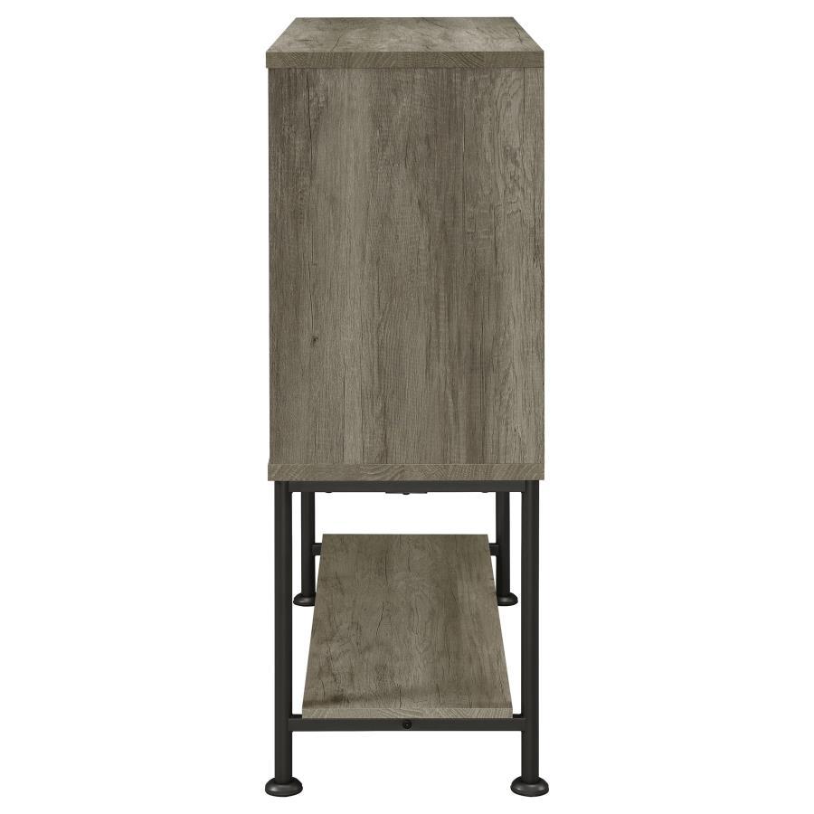 Claremont - Sliding Door Home Bar Wine Cabinet - Gray Driftwood