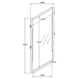 Leandro - 76" Full Length Floor Mirror - Burnished Black