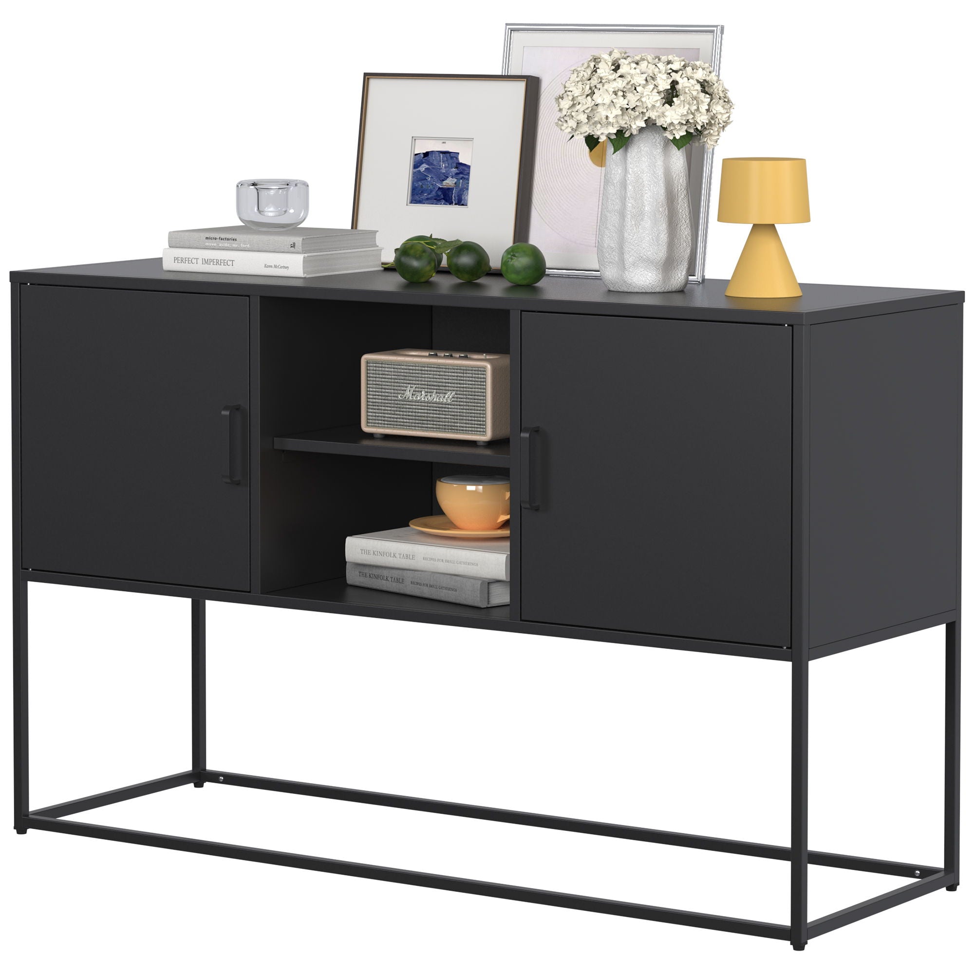 Modern Sideboard Buffet With Plenty Of Storage Space, Anti-Tilt Mechanism, Elegant Handles, Silent Magnetic Closure And Eco-Friendly Finish For Kitchen, Dining Room And Living Room