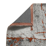 Quarry - 5.25' X 6.5' Abstract Area Rug - Gray / Orange by Jennifer Taylor Home | Bel Furniture