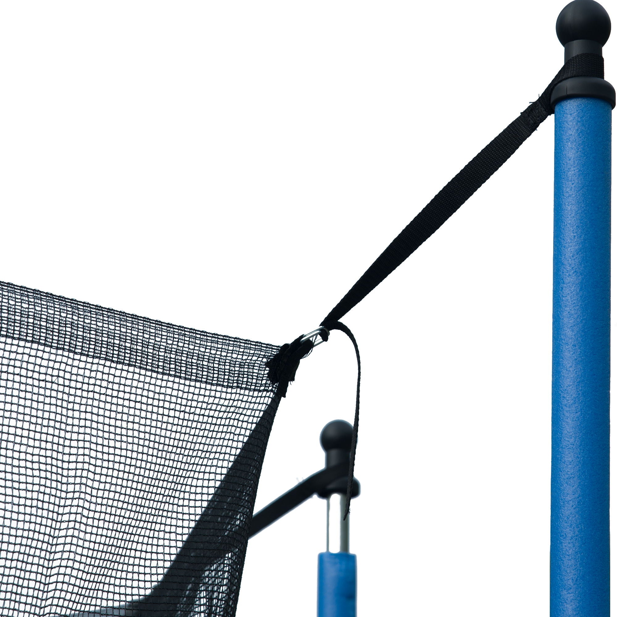 14Ft Trampoline For Adults & Kids With Basketball Hoop, Outdoor Trampolines With Ladder And Safety Enclosure Net For Kids And Adults - Blue