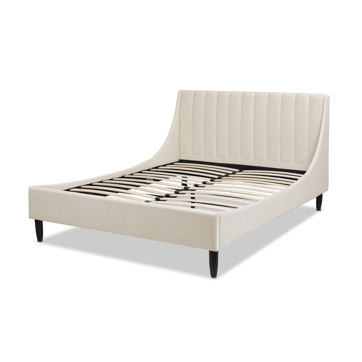 Aspen - Vertical Tufted Modern Headboard Platform Bed Set by Jennifer Taylor Home | Bel Furniture