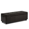 Castleford - Contemporary Storage Ottoman Dark Brown by Simpli-Home | Bel Furniture