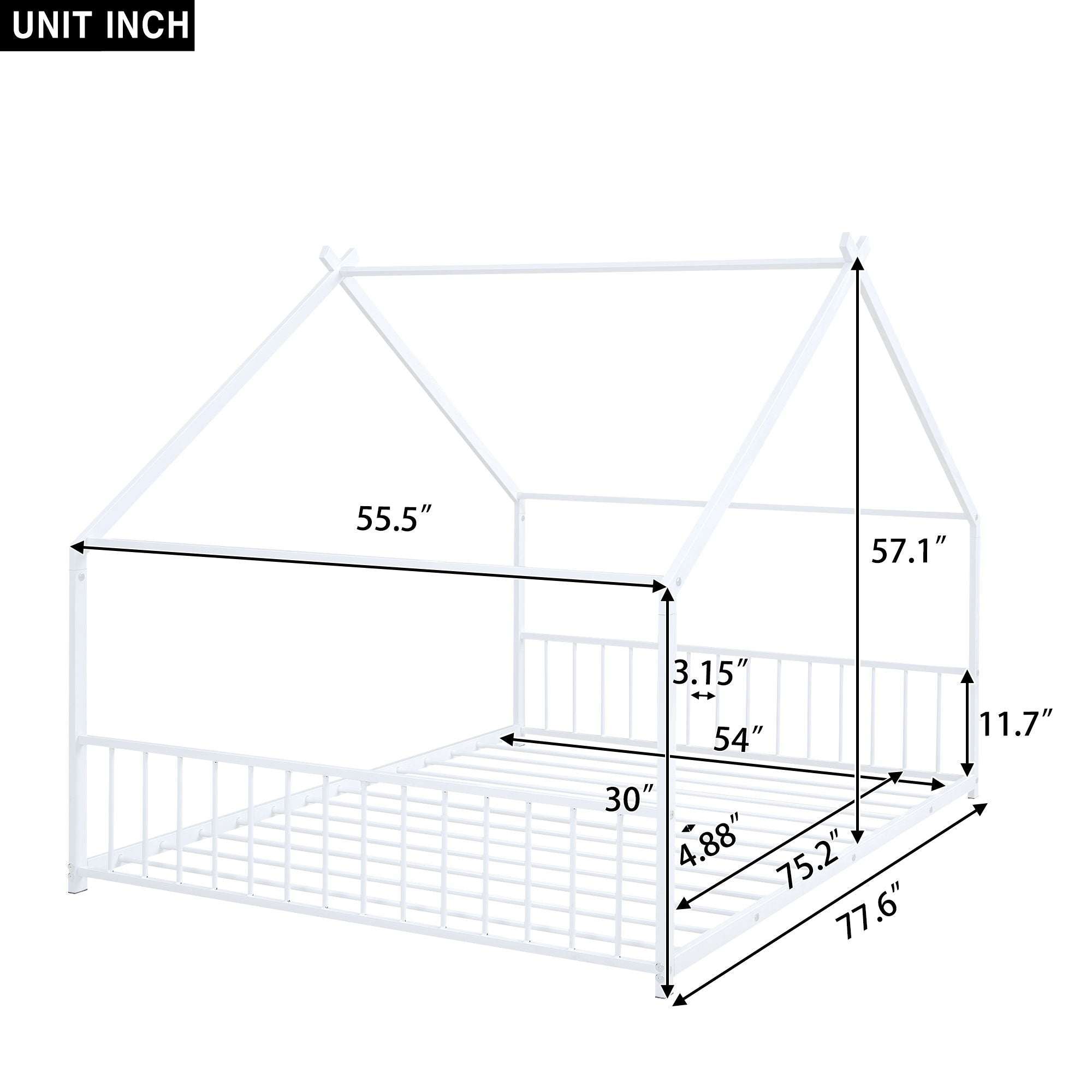 Metal House Bed