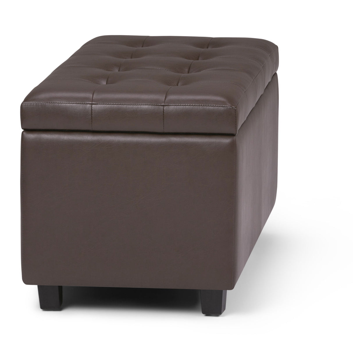 Cosmopolitan - Storage Ottoman - Chocolate Brown by Simpli-Home | Bel Furniture