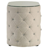 Sonya - 2-Drawer Upholstered Nightstand Bedside Table - Ivory by Coaster Fine Furniture | Bel Furniture