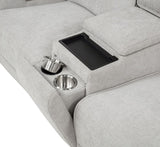 Sylmar - Chenille Upholstered Power Reclining Loveseat - Dove Gray
