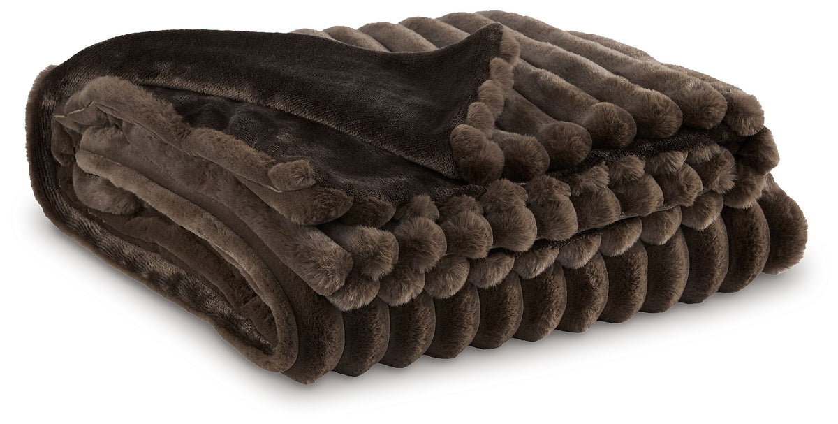 Alsonwell - Throw Dark Brown 3 Pieces by Signature Design by Ashley® | Bel Furniture