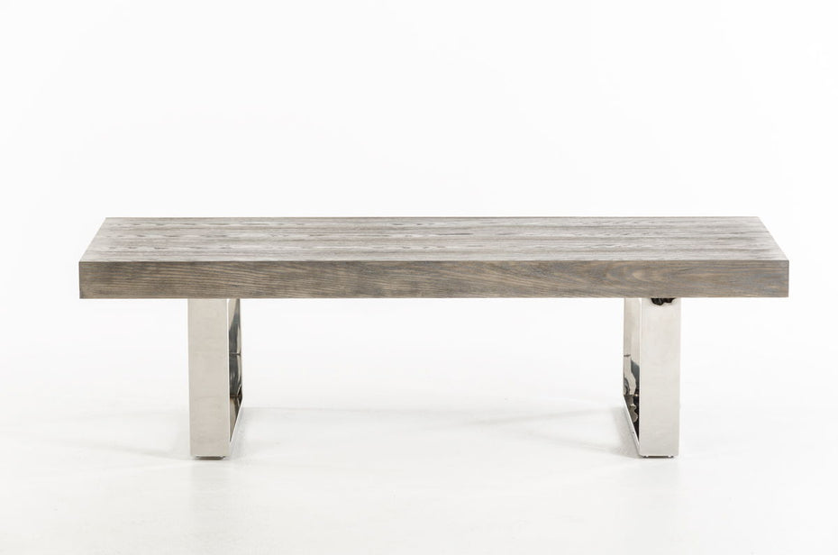 Dining Bench - Gray / Silver