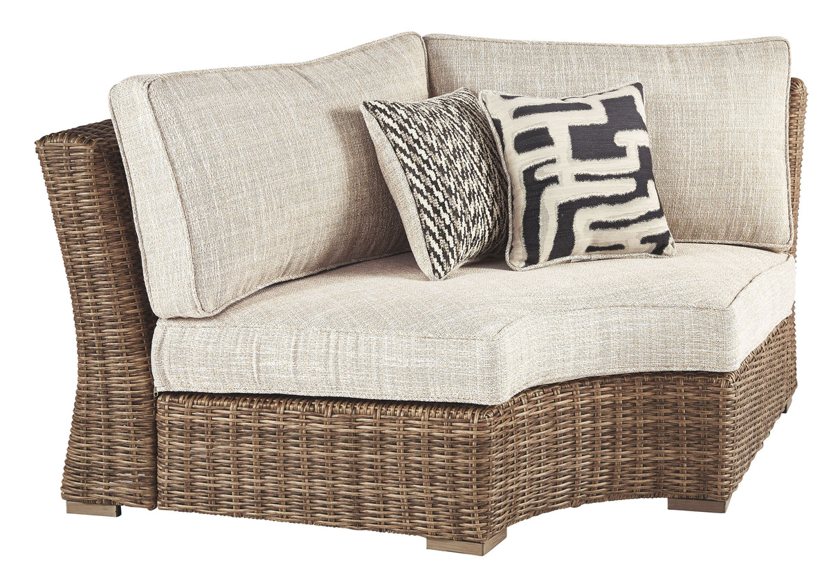 Beachcroft - Beige - Curved Corner Chair w/Cushion by Signature Design by Ashley® | Bel Furniture